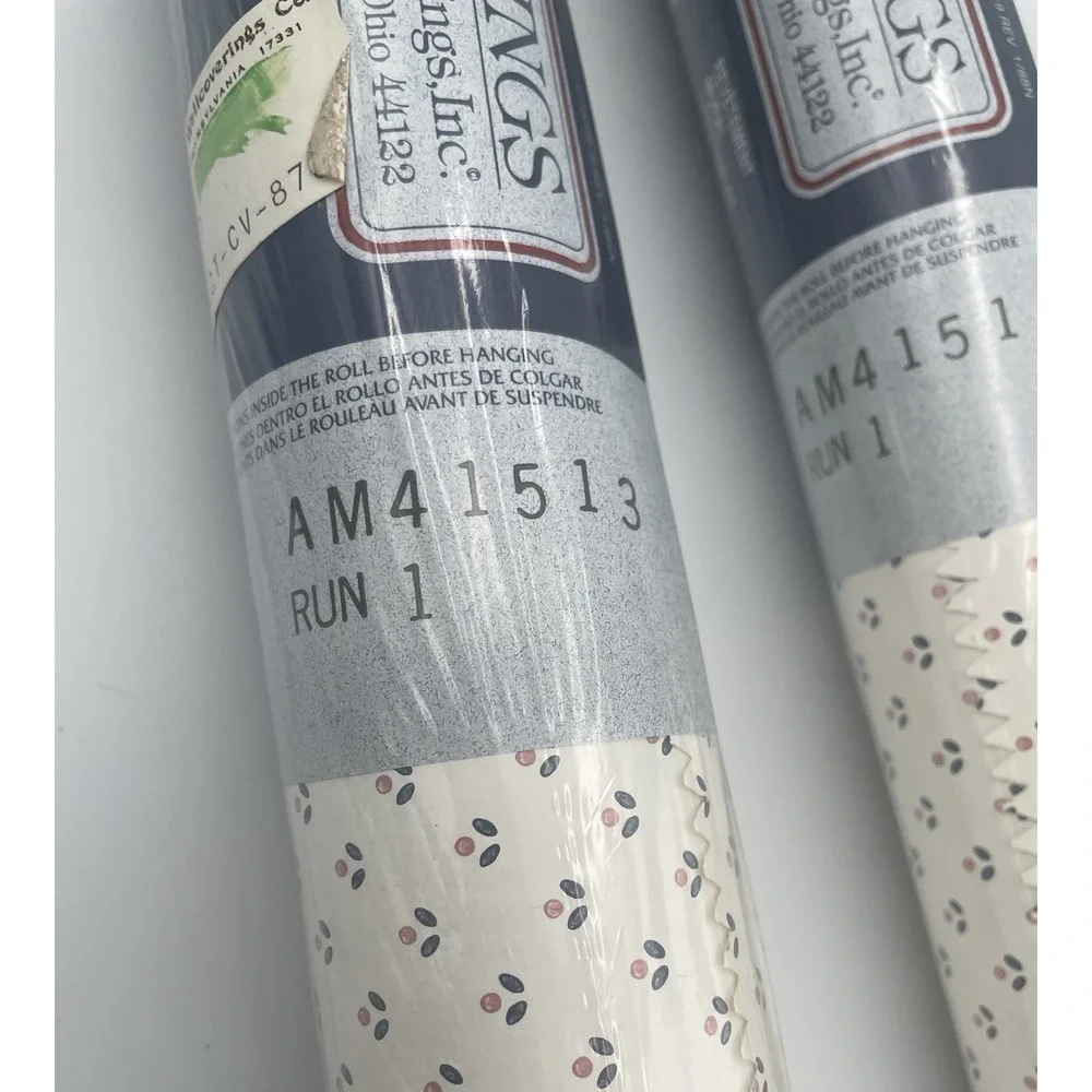 Vtg. C & A Wallcoverings Wallpaper 2 New Rolls Retro Country Cottage Mini Floral